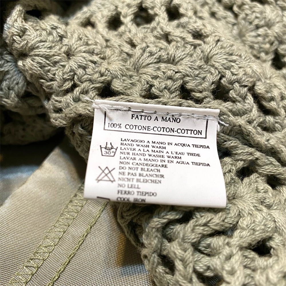 MEG Light Green 100% Cotton Crochet Pencil Skirt - Picture 8 of 8